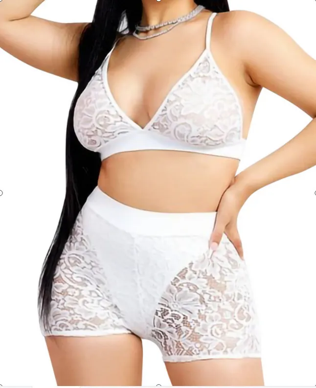 Brownm New Love Black Home Clothes Two-Piece Set Of Fashion And Comfortable Lace Lace Pajamas Set