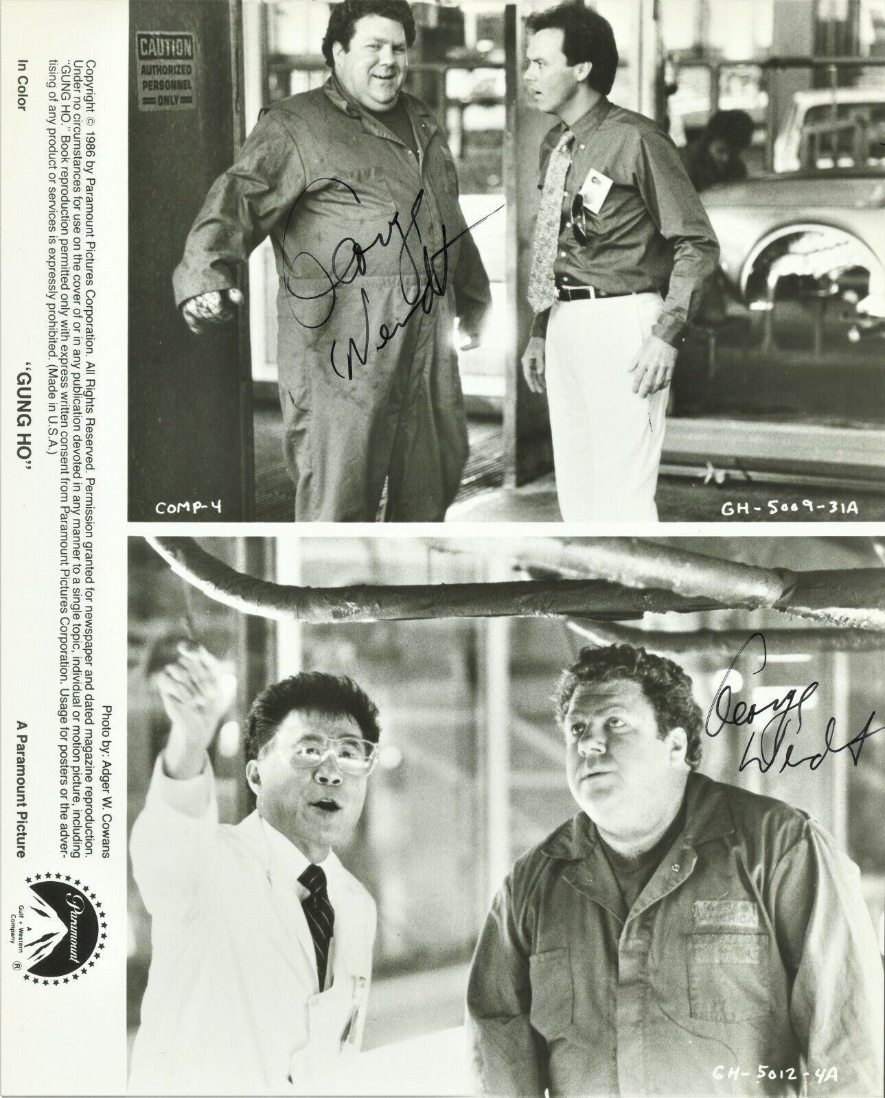 GEORGE WENDT Signed Photo Poster painting - GUNG HO