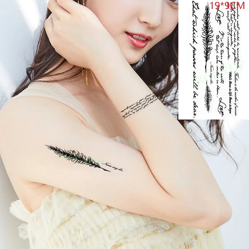 Waterproof Temporary Tattoo Sticker Arabic Letter Heart Love Sexy Pattern Personality Fake Tatoo Flash Tatto for Women Men