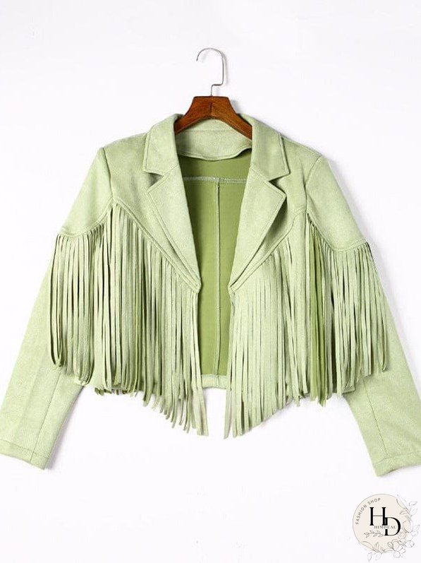 Sophisticated Fringe Suede Jacket