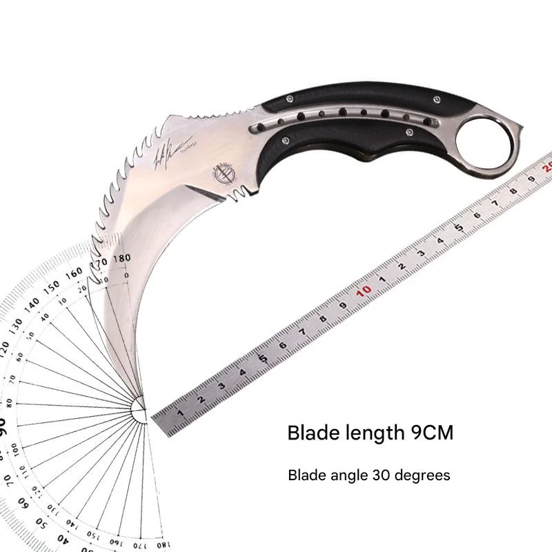 Outdoor Claw Knife 9 Chromium One-Piece Steel High Hardness Sturdy And Durable Small Straight Knife Camping Jungle Wilderness Survival Knife