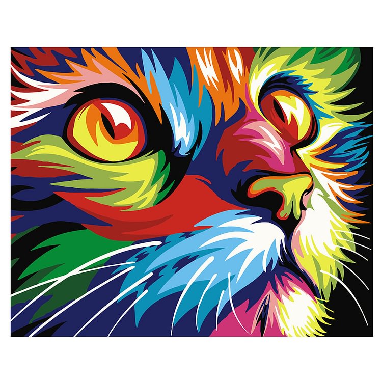 Cartoon Cats Round Full Drill Diamond Painting 30X30CM(Canvas) gbfke