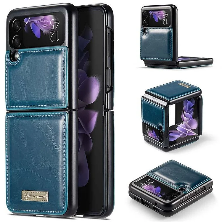 Leather Phone Case For Samsung Galaxy Z Flip 3 5G  Etrgadget- Smartphone Cases & Covers | Accessories