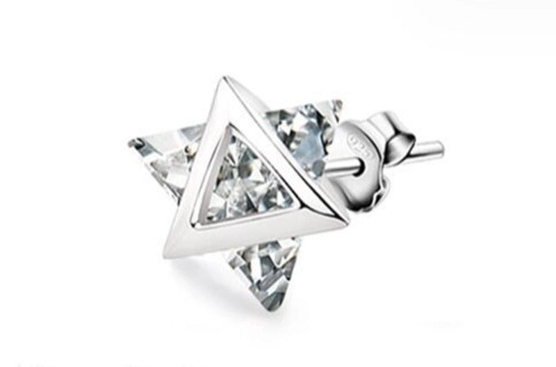 1 Piece Minimalist Geometric Plating Inlay Copper Stone Ear Studs