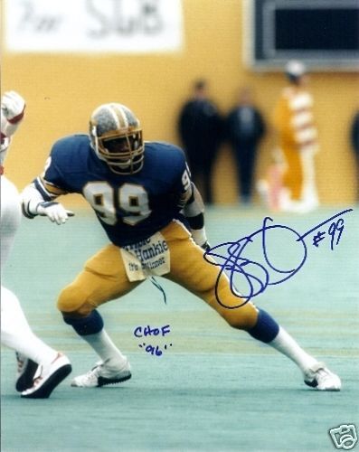 HUGH GREEN PITTSBURGH PANTHERS CHOF 96 ACTION SIGNED 8x10