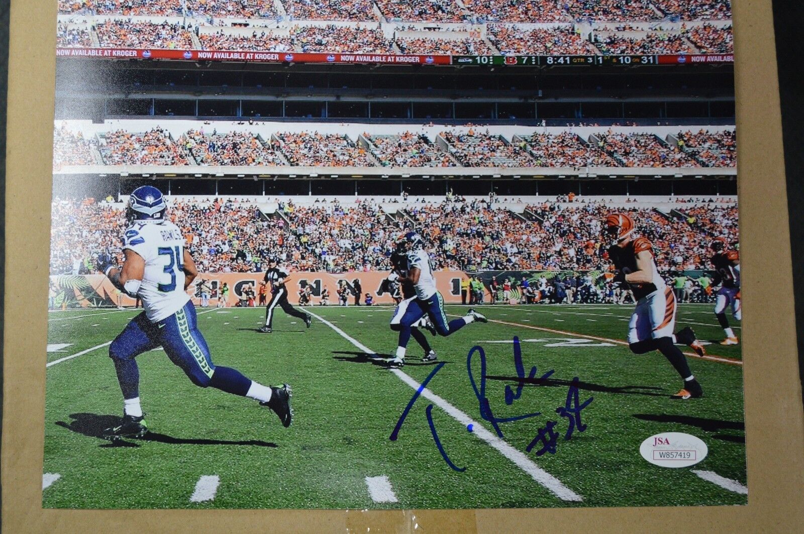 JSA Thomas Rawls 8x10 Photo Poster painting #3 Autographed Signed AUTO Seattle Seahawks