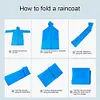 10Pcs Rain Ponchos with Drawstring Hood Waterproof Emergency Raincoat for Adults