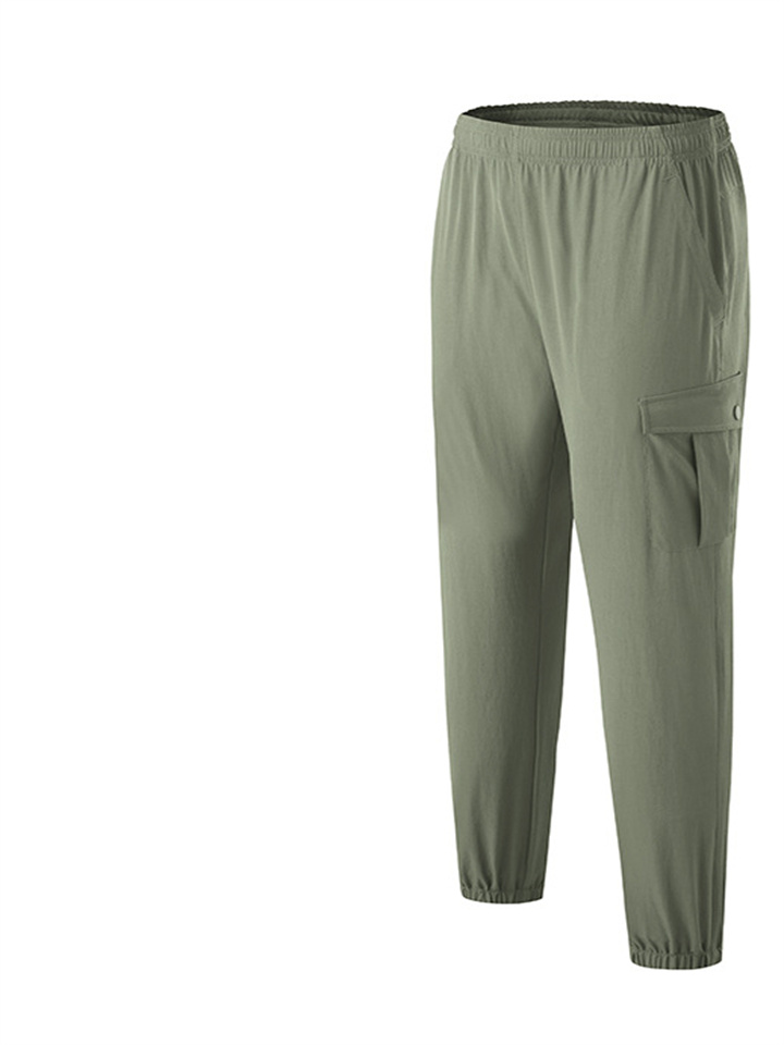 Men's Outdoor Quick-drying Pants Sports Pants Elastic Drawstring Fitness and Leisure Workwear Pants