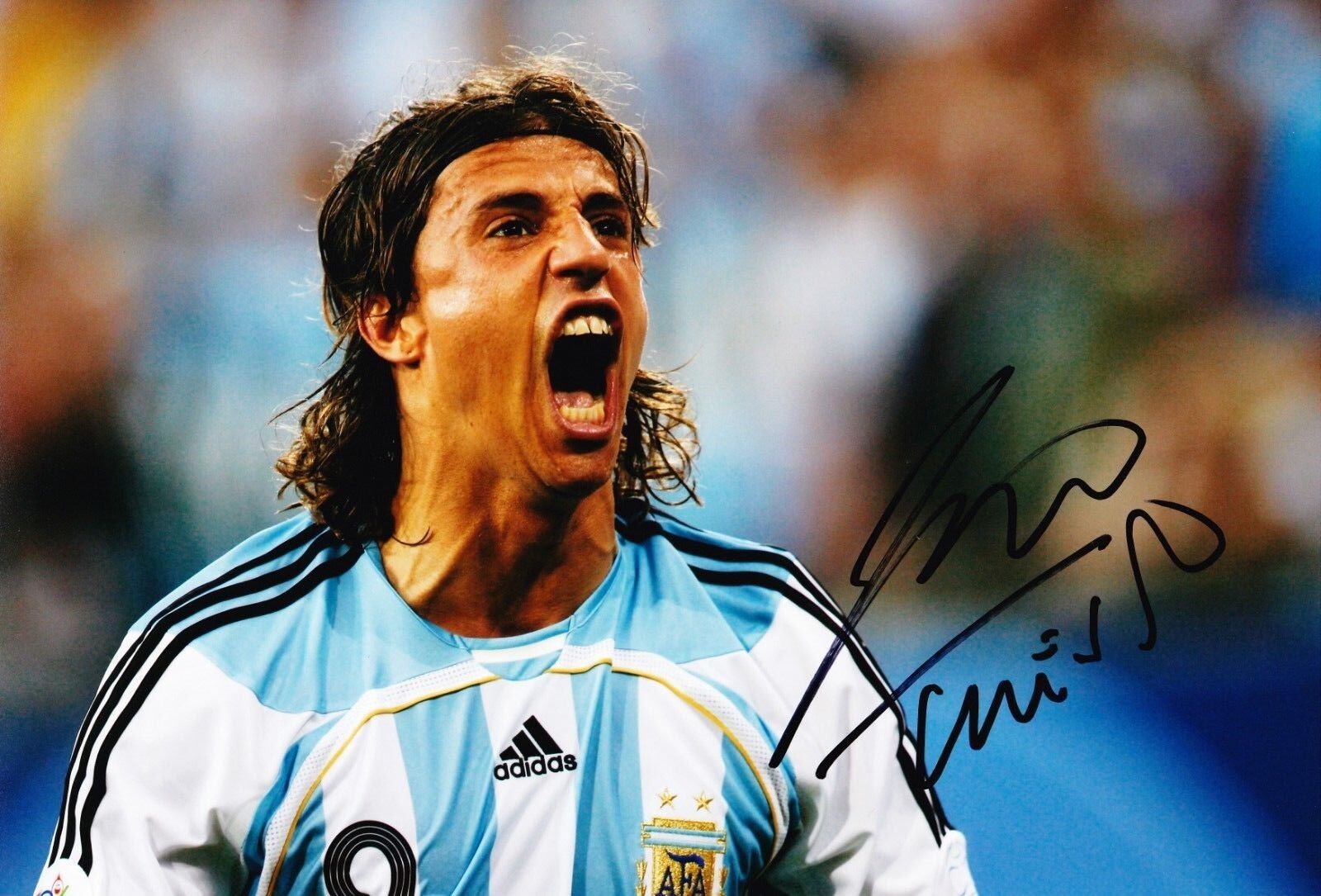 Hernan Crespo Signed 12X8 Photo Poster painting Argentina AFTAL COA (1625)