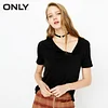 ONLY Brand New office lafy loose solid v-neck T-shirt women| 118101570