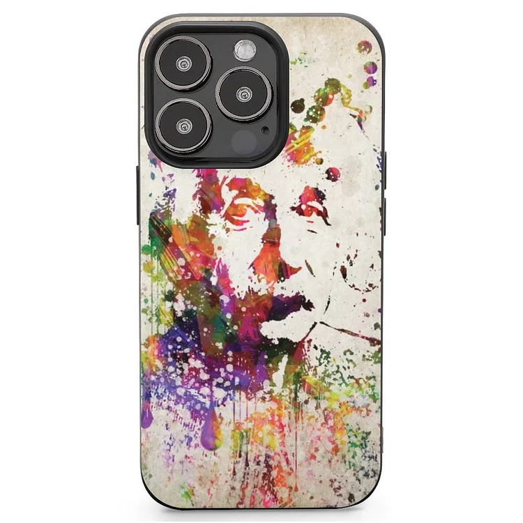 Albert Einstein Mobile Phone Case Shell For IPhone 13 and iPhone14 Pro Max and IPhone 15 Plus Case - Heather Prints Shirts