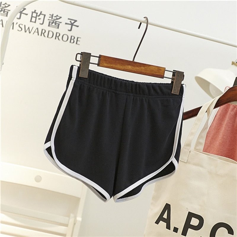 2020 Summer Fashion Stretch Waist Casual Shorts Woman High Waist Black White Shorts Harajuku Beach Sexy Short Women'S Clothing
