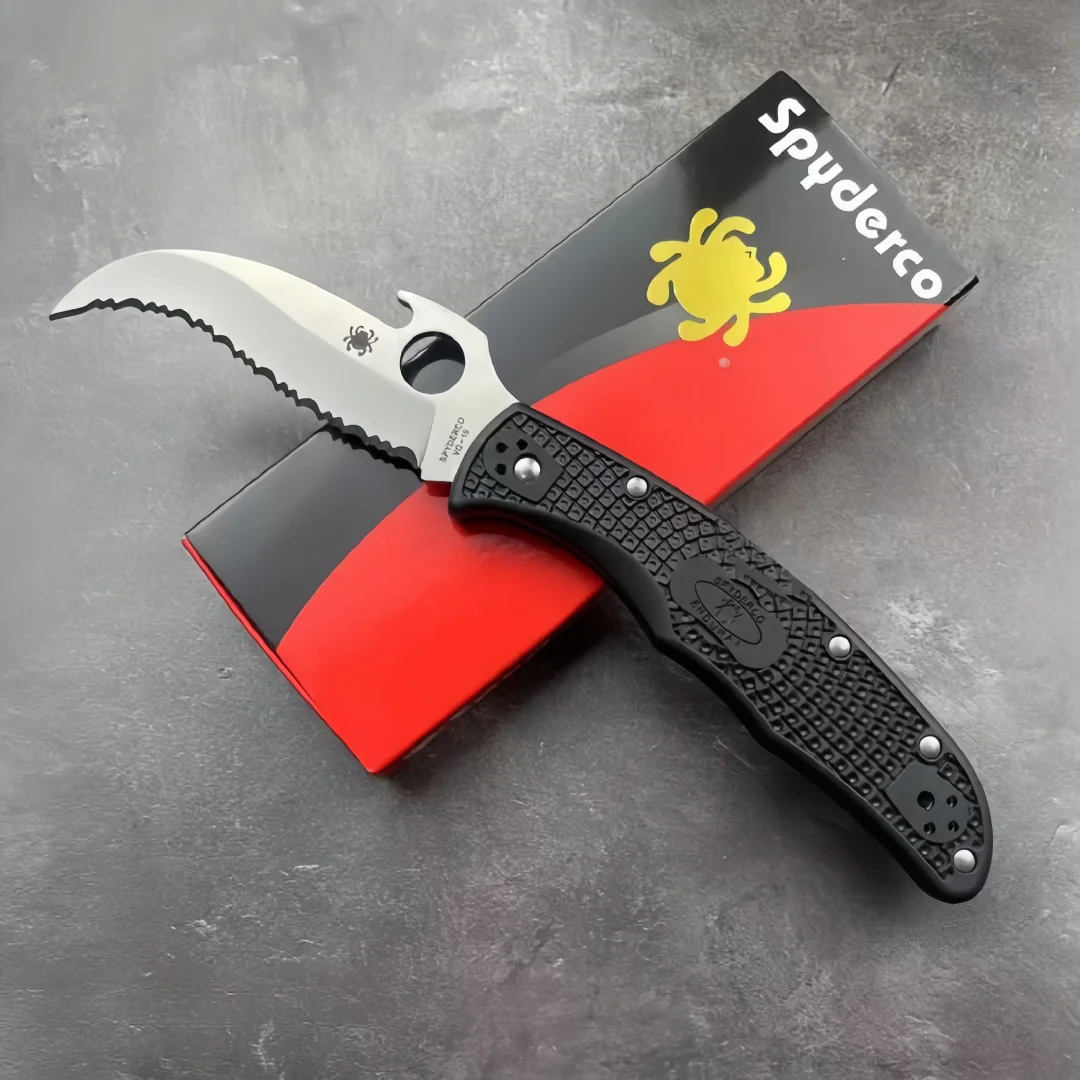 C12 Folding Knife Abs Handle Outdoor Camping Pocket Knife D2 Steel Camping Fruit Knife
