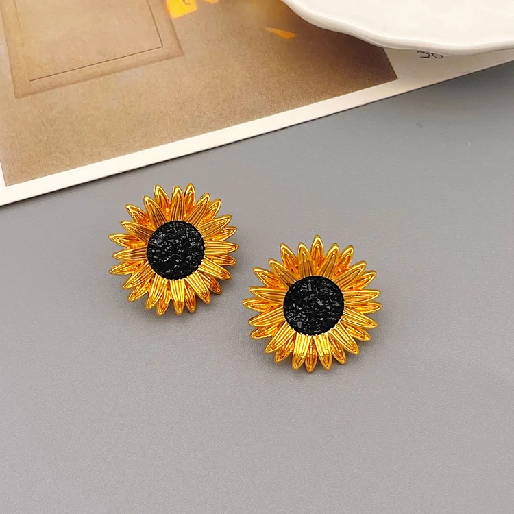 Sunflower Earrings with Sunflowers
