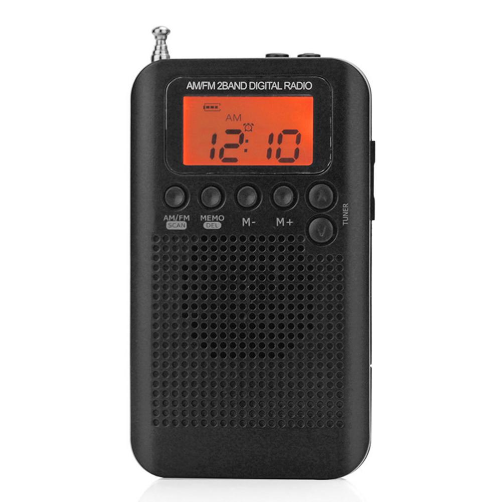 

Outdoor AM/FM Radio HRD-104 Stereo Double Band Digital Radio with Earphone, Black, 501 Original