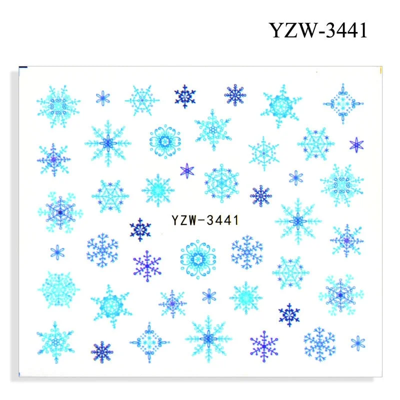 Holographic Fall Nail Foils Stickers Flower Leaf Maple Plants Self Adhesive Transfer Decals Sliders 3D Charms Nail Art Decor-Nail Inspo