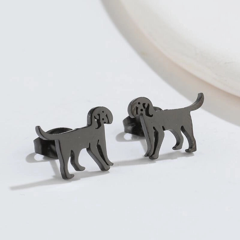 1 Pair Fashion Dog Dinosaur Giraffe 304 Stainless Steel 18K Gold Plated Ear Studs