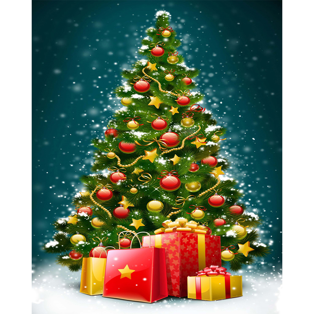 

Christmas Tree - Round Drill Diamond Painting - 30*40CM, 501 Original