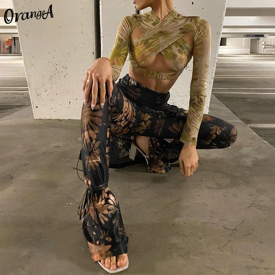 Weird Puss Women y2k Hollow Out Sexy Cross t-Shirt Long Sleeve Backless Stretchy Party Top 2021 Spring Fashion Club Streetwear