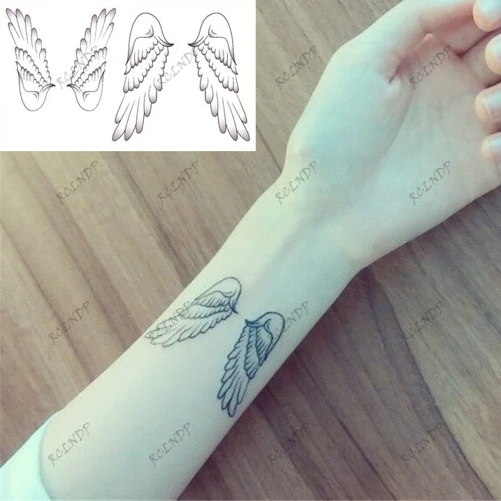 Waterproof Temporary Tattoo Sticker ins Angel wings Cupid bear Cartoons cute Body Art flash tatoo fake tatto Women Men
