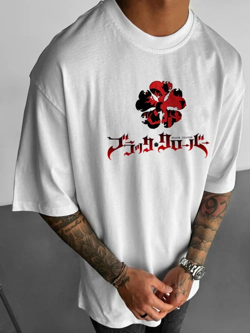 Casual Anime Large Print T-Shirt