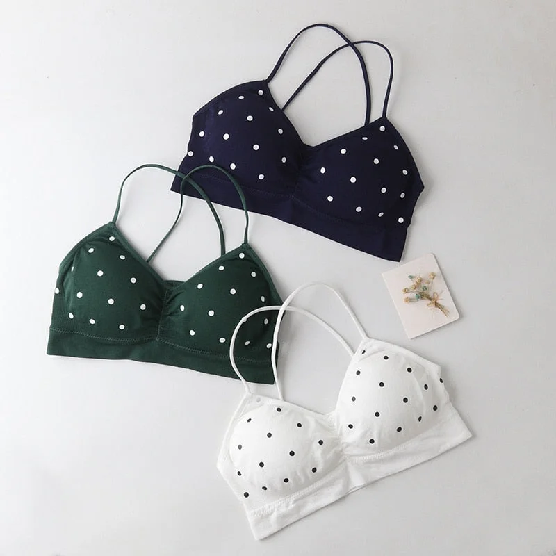 Women's Bra Push Up Bra Sports Bra For Women Seamless Sexy Lingerie Female Polka Dot Soft Fashion Underwear Women's Tube Top