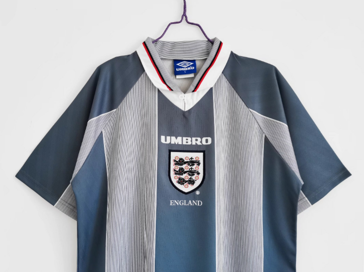 1996 England Away Retro Men's Football T-Shirt Thai Quality