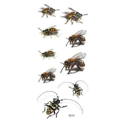 3D Feather Butterfly Rose Flower Temporary Tattoos Sticker for Women Body Art Makeup Waterproof Tattoo Sticker Halloween Gift