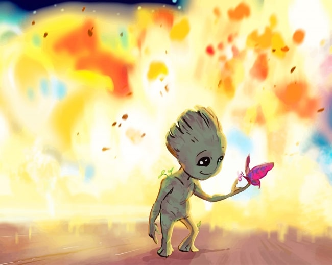 

Fan Art Baby Groot – Paint By Numbers - 40*50CM, 501 Original