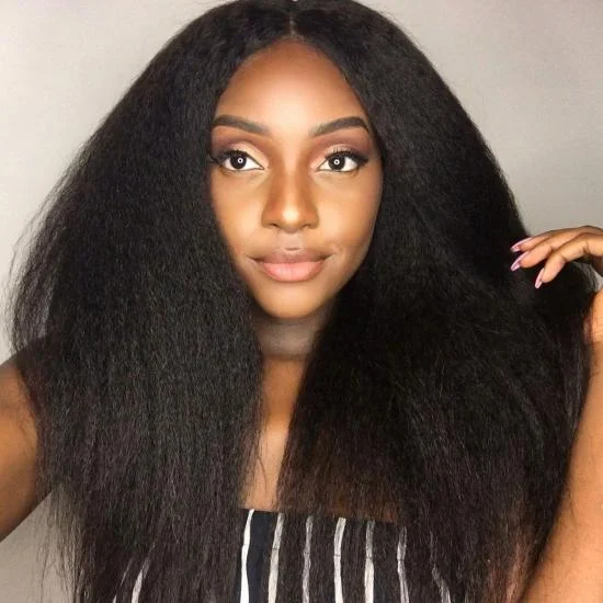  YVONNE Free Combination Super High-density Lace Wig Premium Kinky Straight 3 Bundles With 13*4 Lace Frontal 