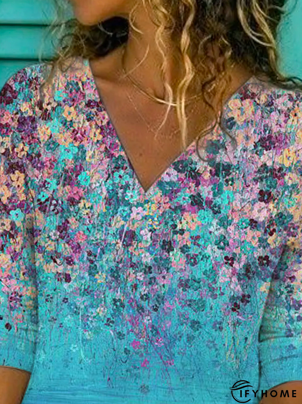 Cotton-Blend Striped Long Sleeve Vintage Top | IFYHOME