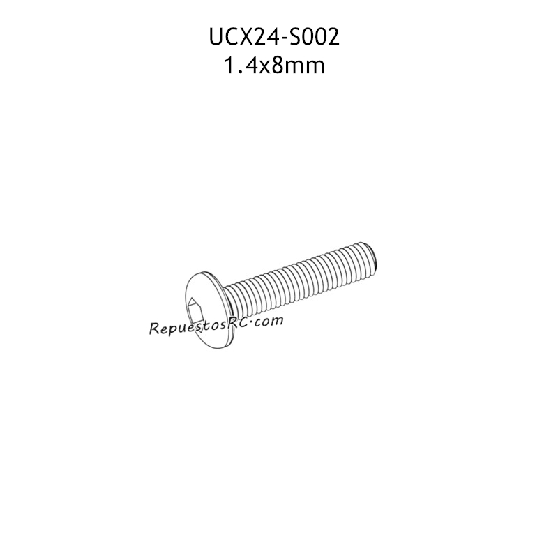 UDIRC UCX2401 Piezas 1.4x8mm Tornillo Hexagonal de Cabeza Cil&iacute;ndrica Para M&aacute;quinas UCX24-S002