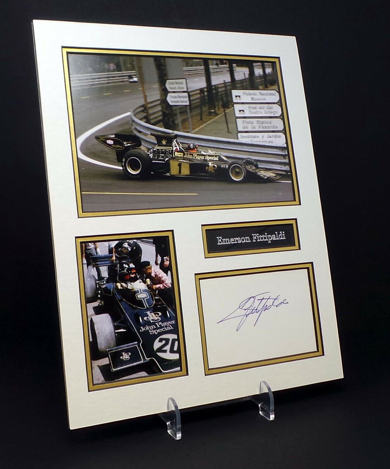 Emerson FITTIPALDI Signed Mounted Photo Poster painting Display AFTAL Former F1 Driver