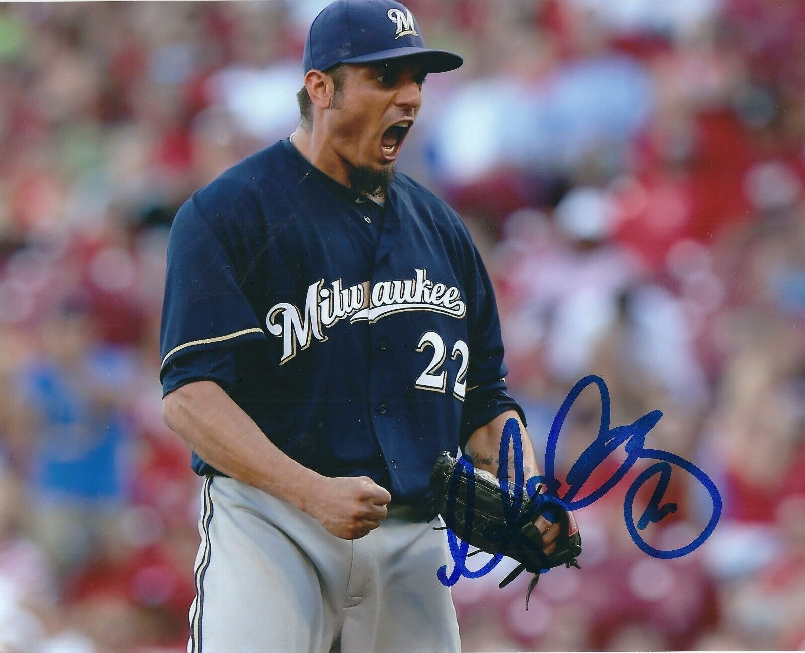 Autographed MATT GARZA 8x10 Milwaukee Brewers Photo Poster painting - COA