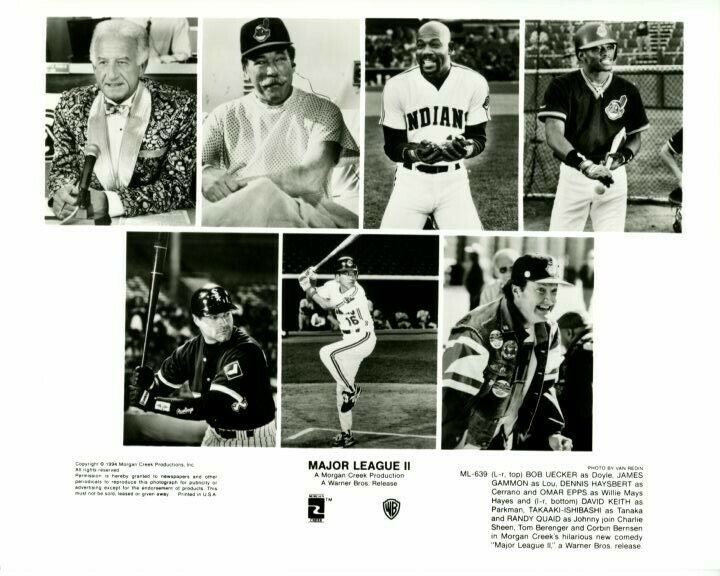 Bob Uecker Dennis Haysbert Omar Epps Major League 2 Press 8X10 Photo Poster painting