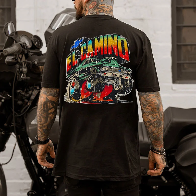 EL CAMIND Classic Car Print Men's T-shirt