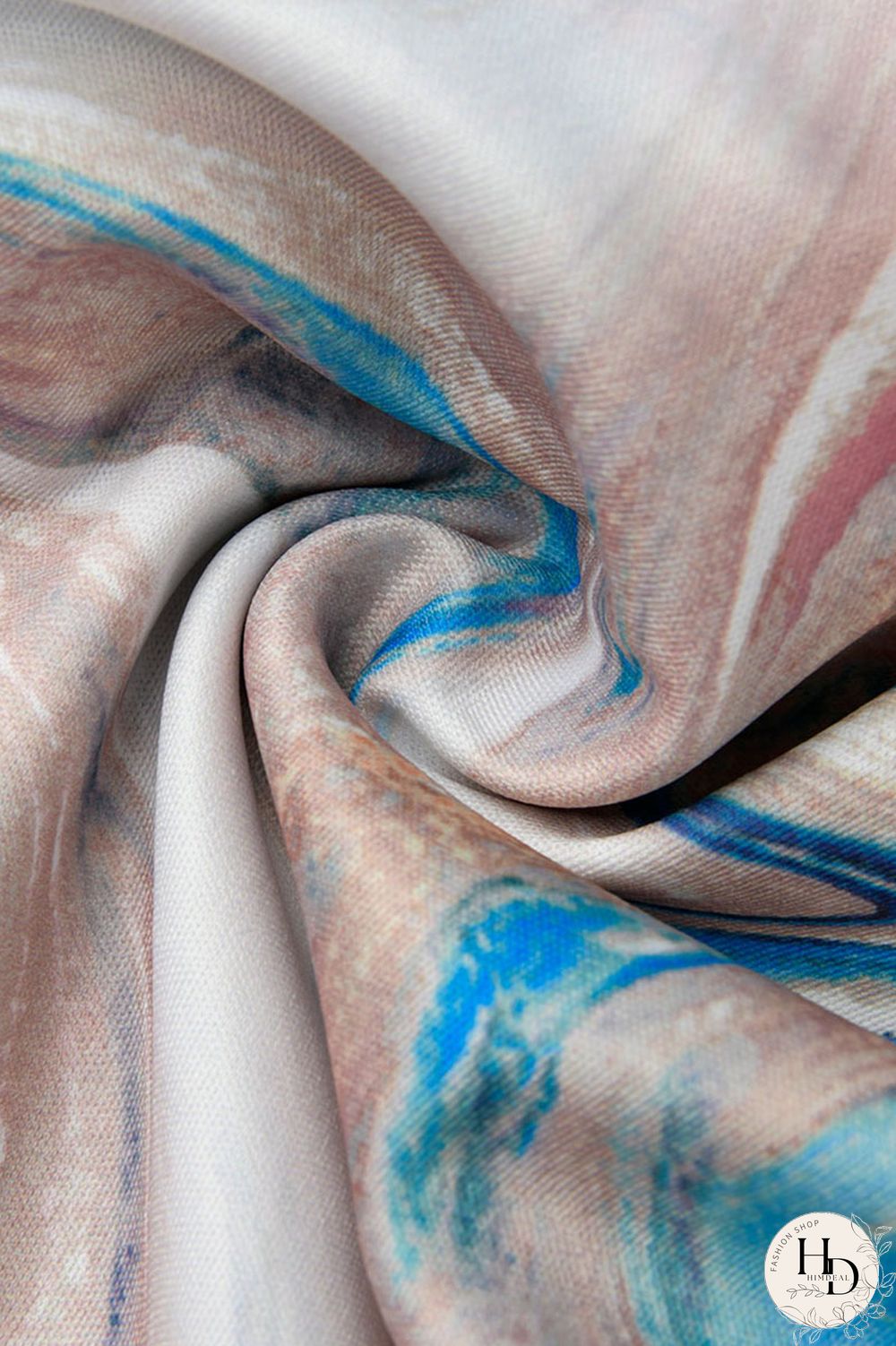 Beige Sexy Print Split Joint V Neck One Step Skirt Dresses