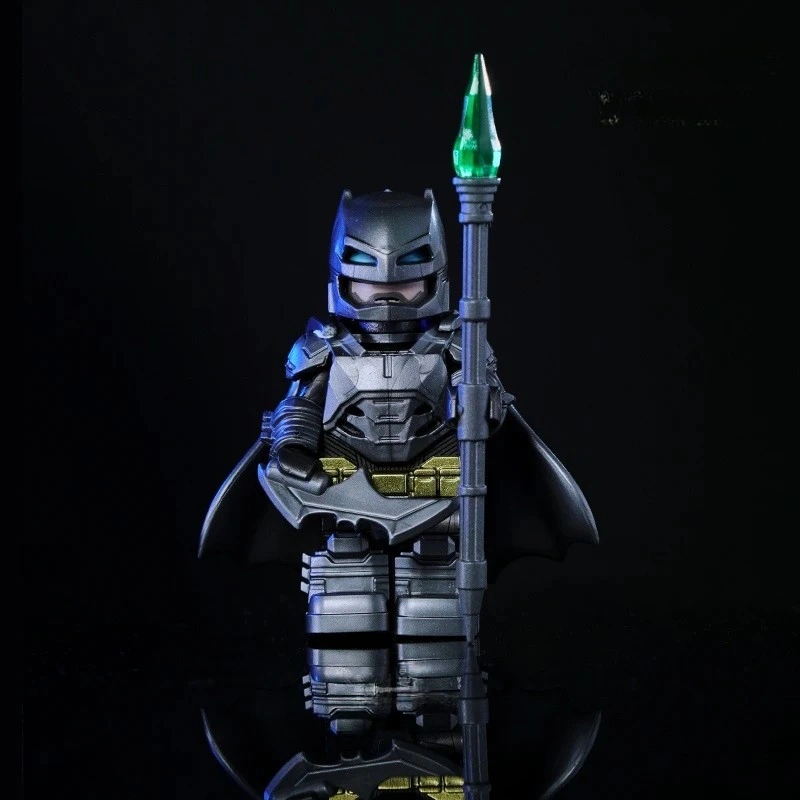 MOC Batman Minifigures Set - 3 Styles Armored Batman Figures with Detailed Armor & Accessories, Collectible Building Block Toys