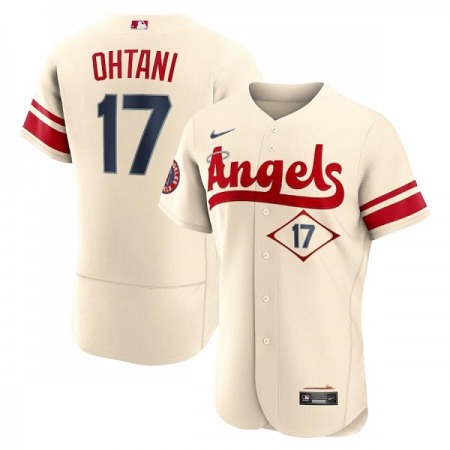 Men's Los Angeles Angels #17 Shohei Ohtani 2022 Cream City Connect Flex Base Stitched Jersey FGHL