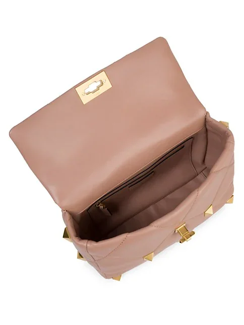 Valentino Garavani Roman Stud Leather Shoulder Bag