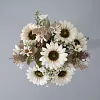 9 Stems Artificial Sunflower Bunch Autumn Home Interior Table Styling Wedding Floral Decor