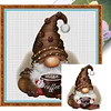 Coffee Gnome - 11CT Stamped Cross Stitch - 40*40cm