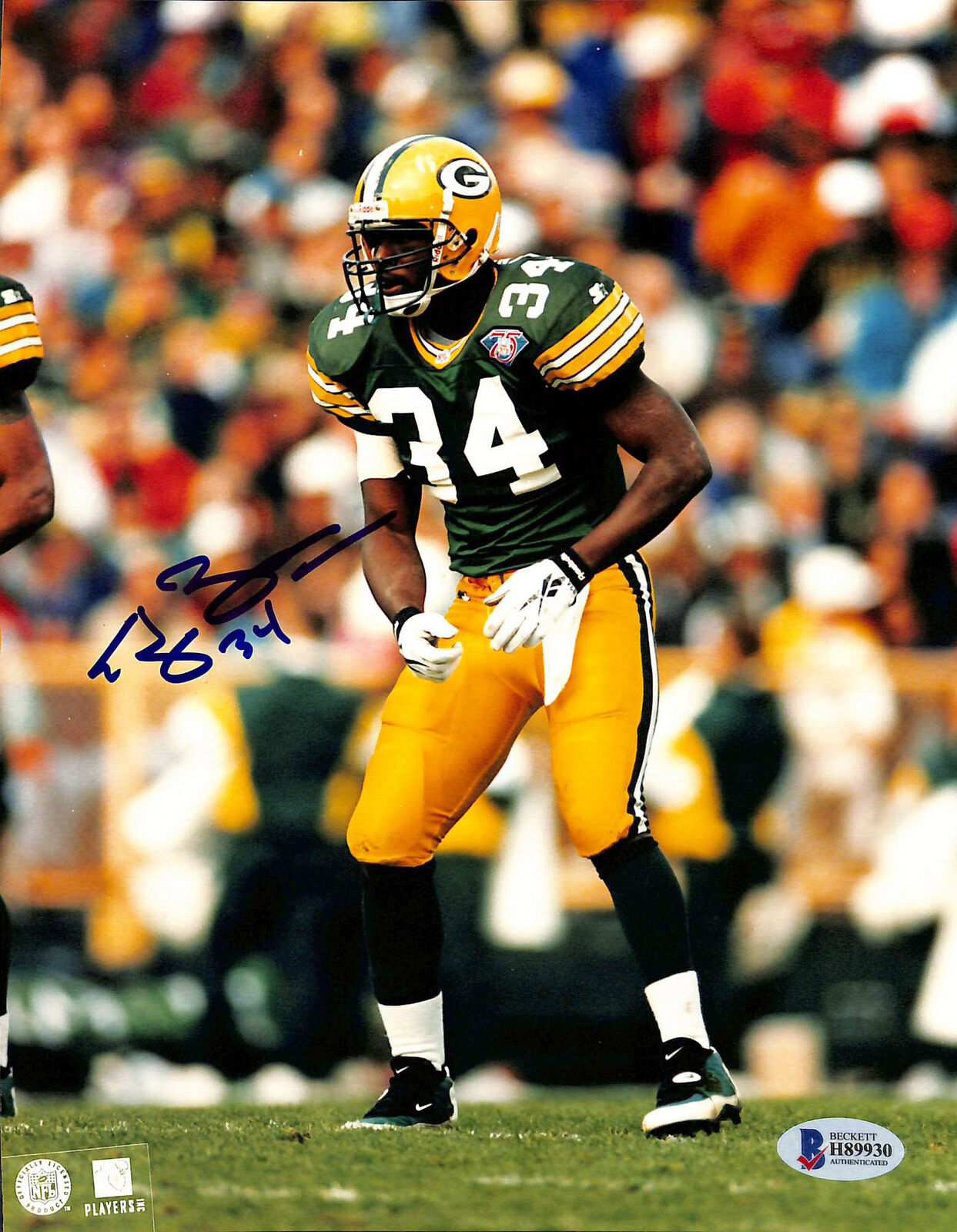 Packers Edgar Bennett Authentic Signed 8x10 Photo Poster painting Autographed BAS 1