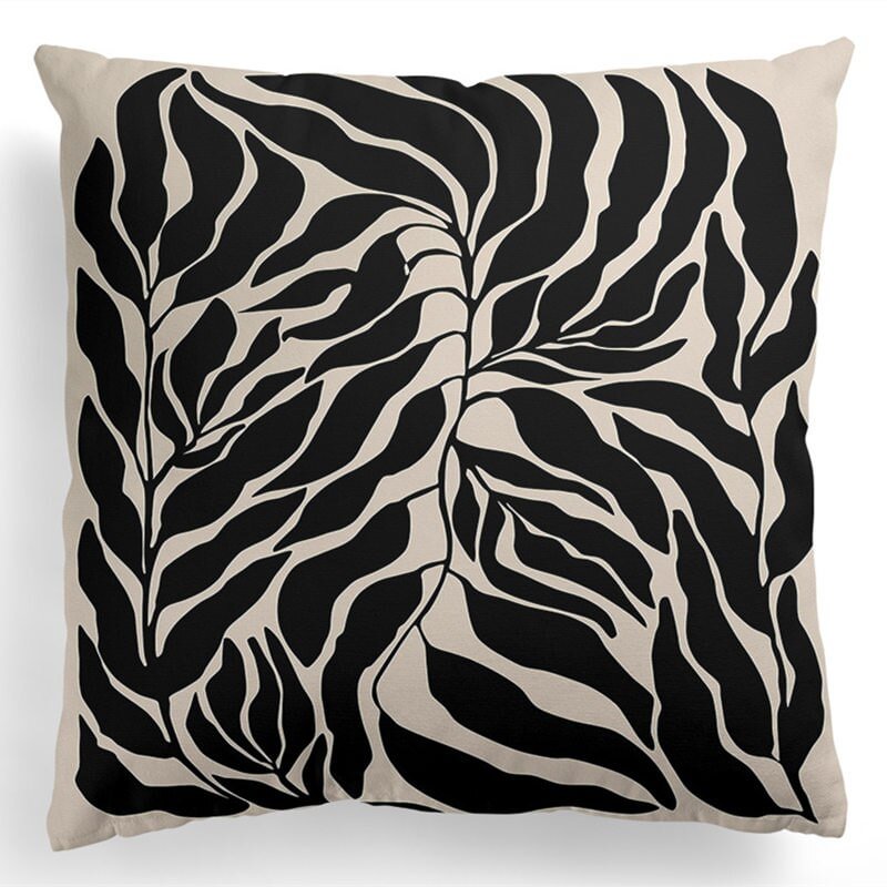 INS Nordic Black And White Abstract Geometric Cushion Cover Velvet Throw Pillowcase Bed Sofa Car Modern Home Decor Pillow Covers