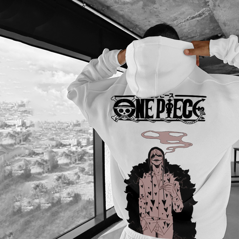 Outletsltd Oversized Hooded 'One Piece' Graphic Sweatshirt