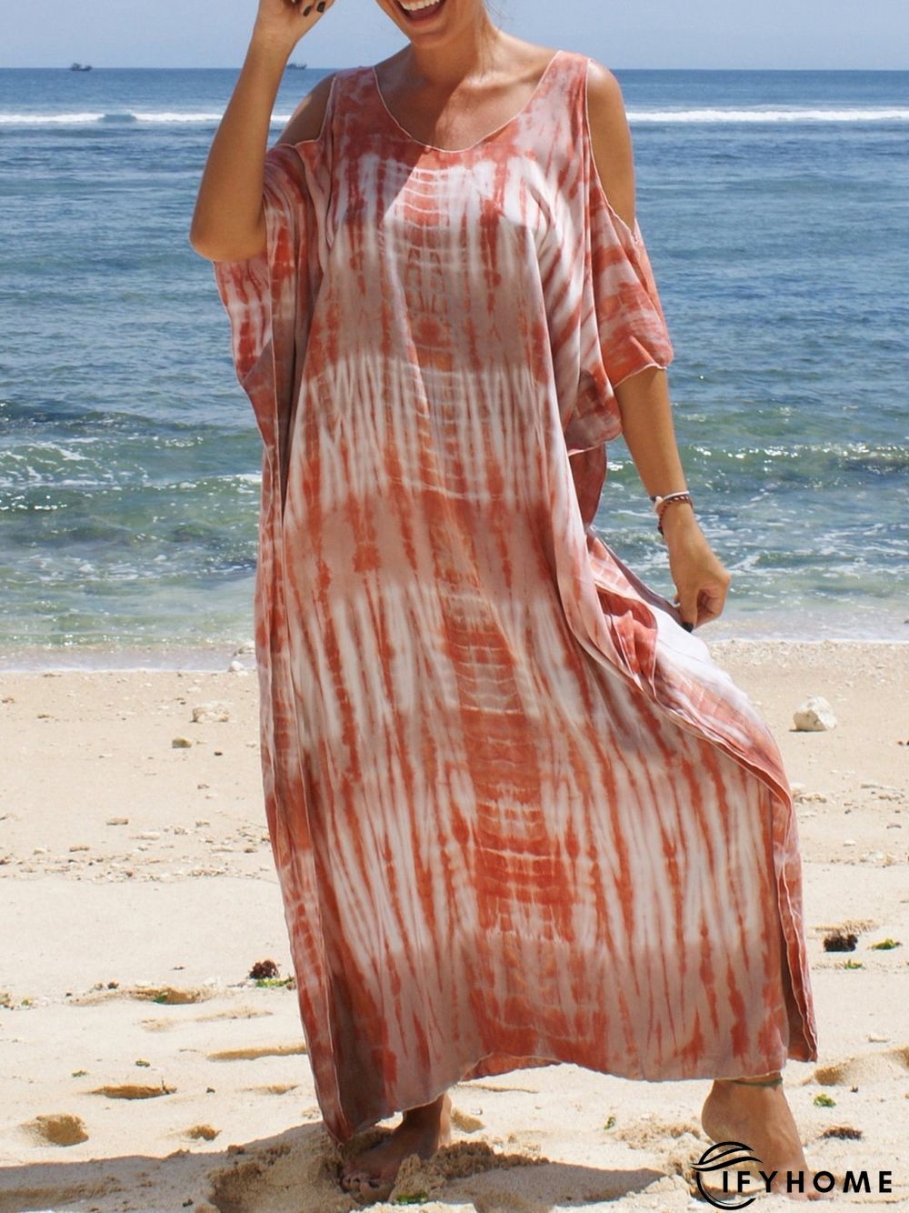 Beach wear/Tie dye Kaftan Loose Maxi Dress | IFYHOME