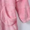 Winter Kid Girls Boy Bathrobe Flannel Pajamas Hooded Sleepwear