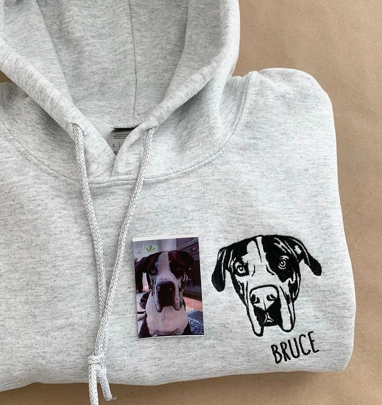 Personalized Pet Embroidered Center Sweatshirt