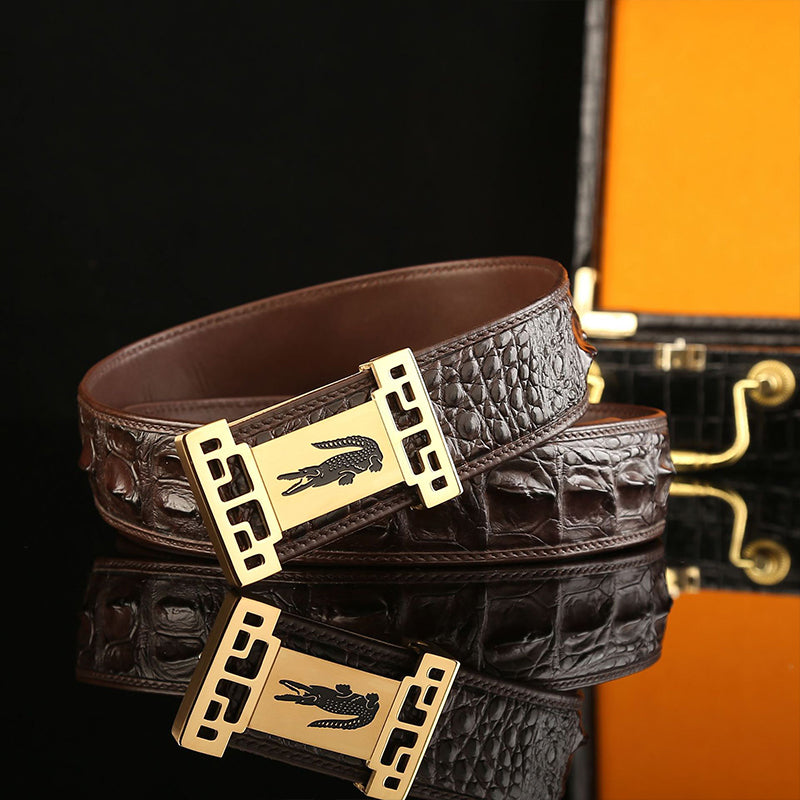 Trendy Crocodile Leather Belt DANRRIO.COM DANRRIO