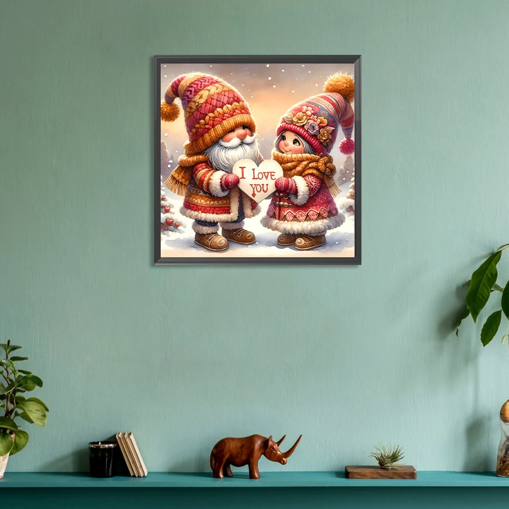 Diamond Painting - Full Round Drill - Gnome Love(Canvas|30*30cm)